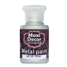 Ακρυλικό Μεταλλικό Χρώμα 60ml Maxi Decor Ασημί ΜE109_ME109060